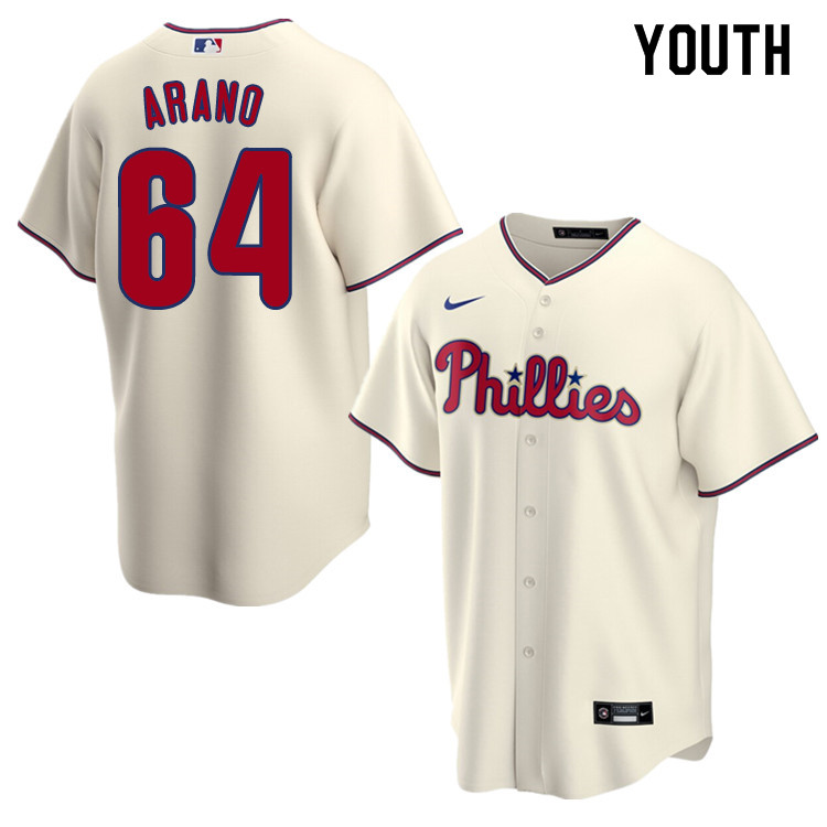 Nike Youth #64 Victor Arano Philadelphia Phillies Baseball Jerseys Sale-Cream